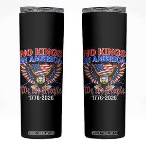 We The People No Kings In America Skinny Tumbler 250 Years America Anniversary Vintage American Flag TS12 Black Print Your Wear