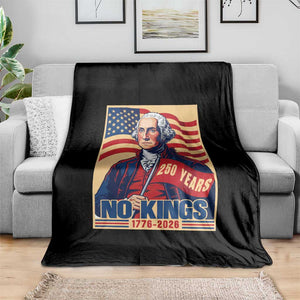 Funny George Washington Freedom Protest Throw Blanket No Kings TS12 Print Your Wear
