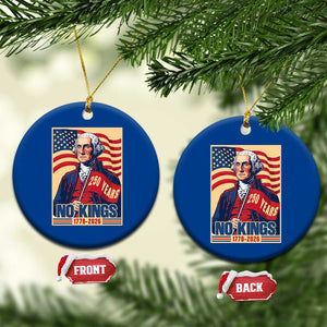 Funny George Washington Freedom Protest Ceramic Ornament No Kings TS12 1pc Blue Print Your Wear