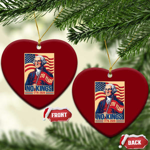 Funny George Washington Freedom Protest Ceramic Ornament No Kings TS12 Print Your Wear