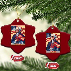 Funny George Washington Freedom Protest Ceramic Ornament No Kings TS12 Print Your Wear