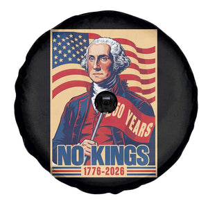Funny George Washington Freedom Protest Spare Tire Cover No Kings TS12 Print Your Wear