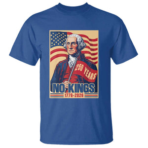 Funny George Washington Freedom Protest T Shirt No Kings TS12 Royal Blue Print Your Wear