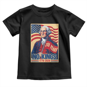 Funny George Washington Freedom Protest Toddler T Shirt No Kings TS12 Black Print Your Wear