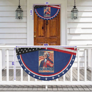 Funny George Washington Freedom Protest Patriotic Fan Flag No Kings