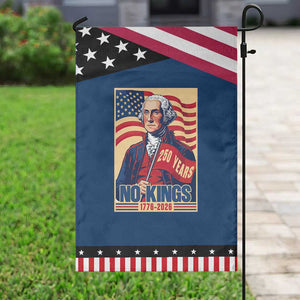 Funny George Washington Freedom Protest Garden Flag No Kings TS12 Classic Blue Black Print Your Wear
