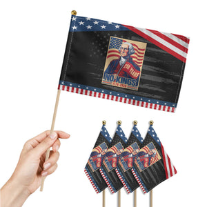 Funny George Washington Freedom Protest Patriotic Handheld Flag No Kings TS12 Print Your Wear