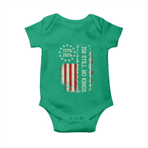 250 Still No Kings Baby Onesie Vintage Patriotic Flag TS12 Irish Green Print Your Wear