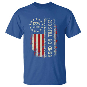 250 Still No Kings T Shirt Vintage Patriotic Flag TS12 Royal Blue Print Your Wear
