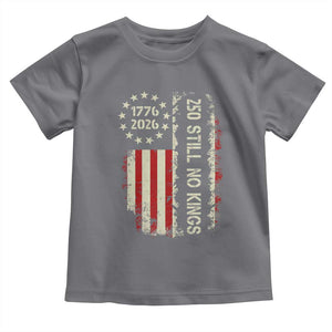 250 Still No Kings Toddler T Shirt Vintage Patriotic Flag TS12 Charcoal Print Your Wear