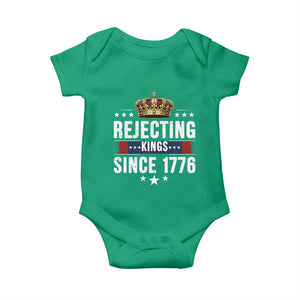 Rejecting Kings Since 1776 Baby Onesie Anti Authoritarian Protest TS12 Irish Green Print Your Wear