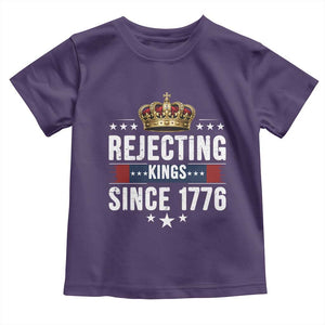 Rejecting Kings Since 1776 Toddler T Shirt Anti Authoritarian Protest TS12 Purple Print Your Wear