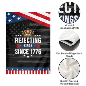 Rejecting Kings Since 1776 Garden Flag Anti Authoritarian Protest TS12 Print Your Wear