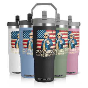 No Kings 250 Years George Washington Flip Straw Tumbler TS12 Print Your Wear