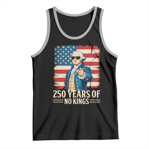 No Kings 250 Years George Washington Tank Top TS12 Black Athletic Heather Print Your Wear