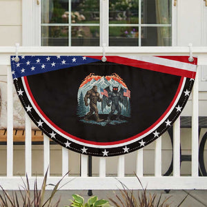 Bigfoot And Mothman Patriotic Fan Flag Funny Cryptid Lover Gift