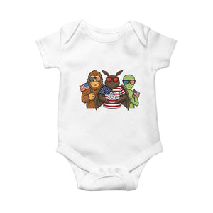Funny Bigfoot Mothman Alien Baby Onesie USA 250th Anniversary TS12 White Print Your Wear