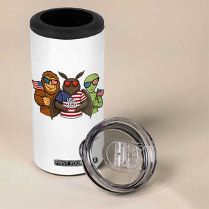 Funny Bigfoot Mothman Alien 4 in 1 Can Cooler Tumbler USA 250th Anniversary TS12 Print Your Wear