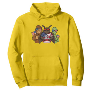 Funny Bigfoot Mothman Alien Hoodie USA 250th Anniversary TS12 Daisy Print Your Wear
