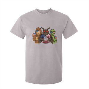 Funny Bigfoot Mothman Alien T Shirt For Kid USA 250th Anniversary TS12 Ice Gray Print Your Wear
