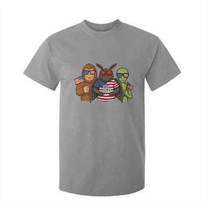 Funny Bigfoot Mothman Alien T Shirt For Kid USA 250th Anniversary TS12 Sport Gray Print Your Wear