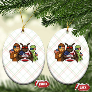 Funny Bigfoot Mothman Alien Ceramic Ornament USA 250th Anniversary TS12 Print Your Wear