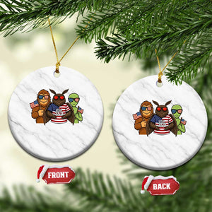 Funny Bigfoot Mothman Alien Ceramic Ornament USA 250th Anniversary TS12 1pc White Marble Print Your Wear