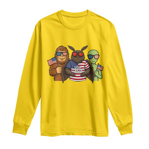 Funny Bigfoot Mothman Alien Long Sleeve Shirt USA 250th Anniversary TS12 Daisy Print Your Wear