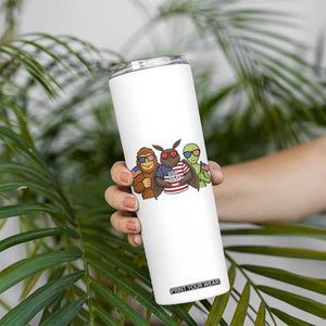 Funny Bigfoot Mothman Alien Skinny Tumbler USA 250th Anniversary TS12 Print Your Wear