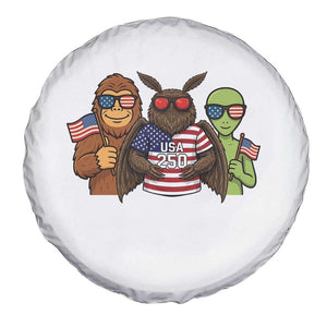 Funny Bigfoot Mothman Alien Spare Tire Cover USA 250th Anniversary TS12 Print Your Wear