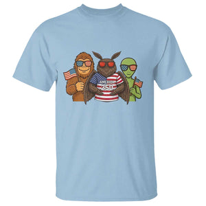 Funny Bigfoot Mothman Alien T Shirt USA 250th Anniversary TS12 Light Blue Print Your Wear