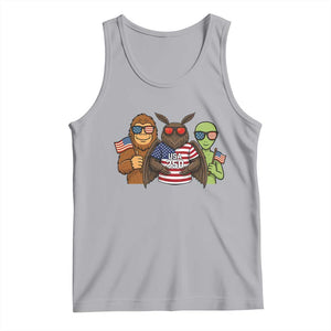 Funny Bigfoot Mothman Alien Tank Top USA 250th Anniversary TS12 Athletic Heather Print Your Wear