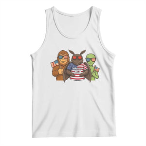 Funny Bigfoot Mothman Alien Tank Top USA 250th Anniversary TS12 White Print Your Wear
