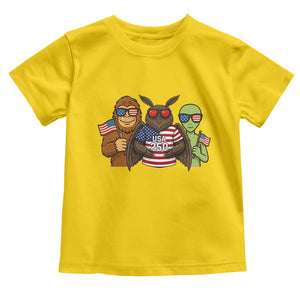Funny Bigfoot Mothman Alien Toddler T Shirt USA 250th Anniversary TS12 Daisy Print Your Wear