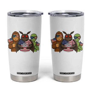 Funny Bigfoot Mothman Alien Tumbler Cup USA 250th Anniversary TS12 White Print Your Wear