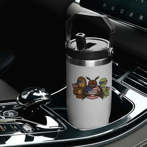 Funny Bigfoot Mothman Alien Flip Straw Tumbler USA 250th Anniversary TS12 Print Your Wear