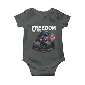 Patriotic Mothman Lover Baby Onesie Funny USA 250 Anniversary Gift TS12 Dark Heather Print Your Wear