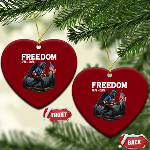 Patriotic Mothman Lover Ceramic Ornament Funny USA 250 Anniversary Gift TS12 Print Your Wear
