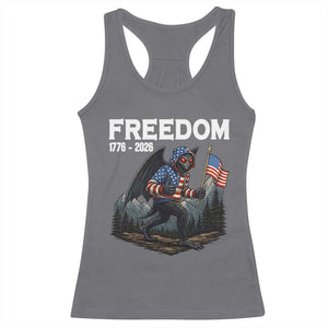 Patriotic Mothman Lover Racerback Tank Top Funny USA 250 Anniversary Gift TS12 Charcoal Print Your Wear