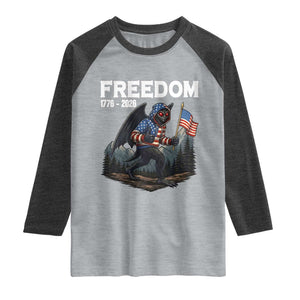 Patriotic Mothman Lover Raglan Shirt Funny USA 250 Anniversary Gift TS12 Heather Gray Heather Charcoal Print Your Wear