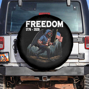 Patriotic Mothman Lover Spare Tire Cover Funny USA 250 Anniversary Gift TS12 No hole Black Print Your Wear