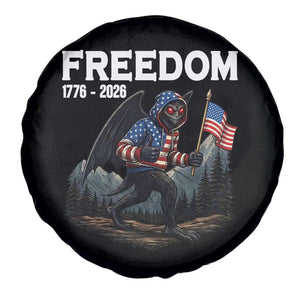 Patriotic Mothman Lover Spare Tire Cover Funny USA 250 Anniversary Gift TS12 Print Your Wear