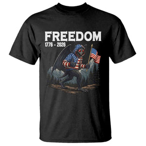 Patriotic Mothman Lover T Shirt Funny USA 250 Anniversary Gift TS12 Black Print Your Wear