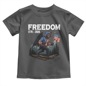 Patriotic Mothman Lover Toddler T Shirt Funny USA 250 Anniversary Gift TS12 Dark Heather Print Your Wear