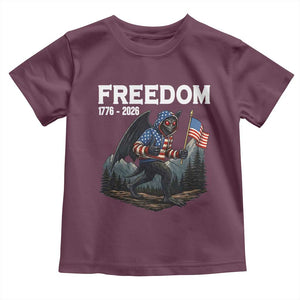 Patriotic Mothman Lover Toddler T Shirt Funny USA 250 Anniversary Gift TS12 Maroon Print Your Wear