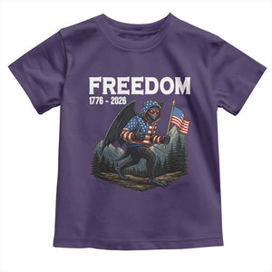 Patriotic Mothman Lover Toddler T Shirt Funny USA 250 Anniversary Gift TS12 Purple Print Your Wear
