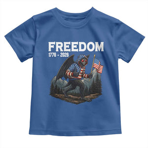 Patriotic Mothman Lover Toddler T Shirt Funny USA 250 Anniversary Gift TS12 Royal Blue Print Your Wear