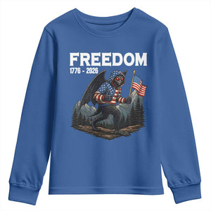 Patriotic Mothman Lover Youth Sweatshirt Funny USA 250 Anniversary Gift TS12 Royal Blue Print Your Wear