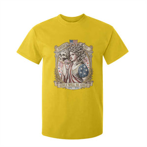 Feminist Medusa Girls Will Be Girls T Shirt For Kid USA 250 Anniversary Gift TS12 Daisy Print Your Wear