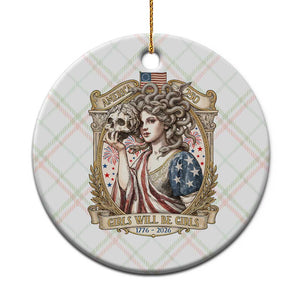 Feminist Medusa Girls Will Be Girls Ceramic Ornament USA 250 Anniversary Gift TS12 1pc Christmas Plaid Print Your Wear